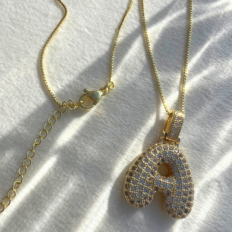 Bubble Initial Necklace